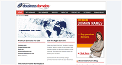 Desktop Screenshot of ebusinessdomains.com